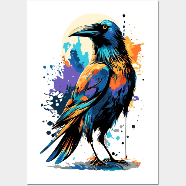 Black Crow Raven - Mystic Crow - I Love Ravens Wall Art by BigWildKiwi